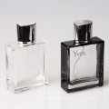 custom design transparent cosmetic luxury 100ml perfume spray glass square bottle